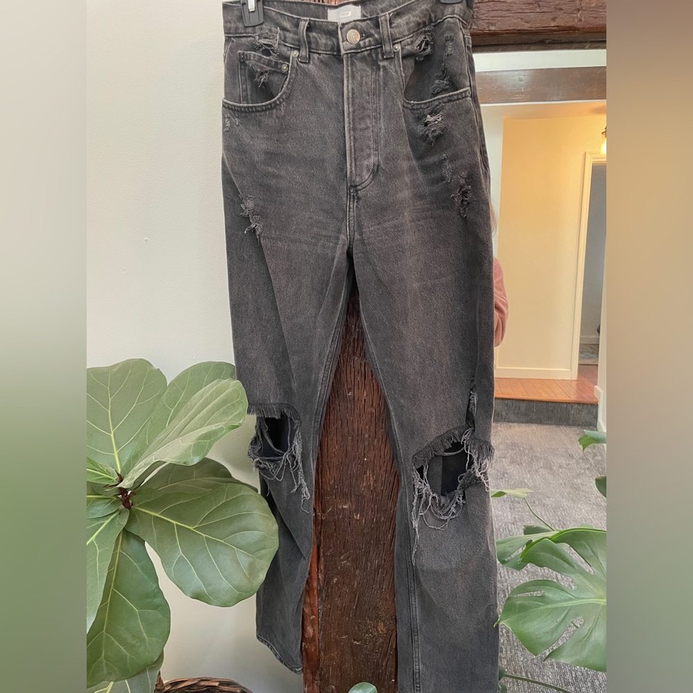 Boyish Black Distressed Skinny Jeans
